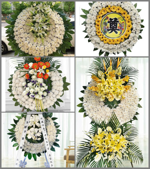 山东青岛即墨市龙泉街道钟家蓝蒿埠村花圈速递